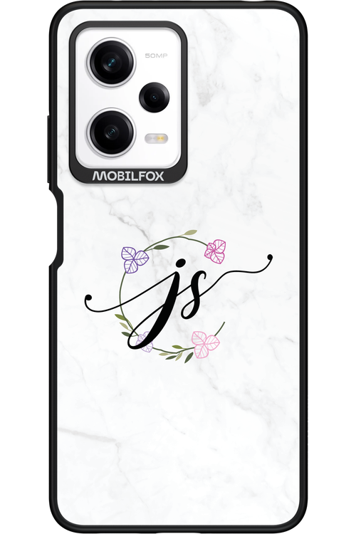 JS Monogram White - Xiaomi Redmi Note 12 Pro 5G