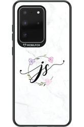 JS Monogram White - Samsung Galaxy S20 Ultra 5G