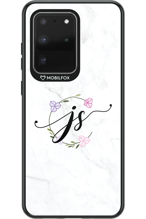 JS Monogram White - Samsung Galaxy S20 Ultra 5G