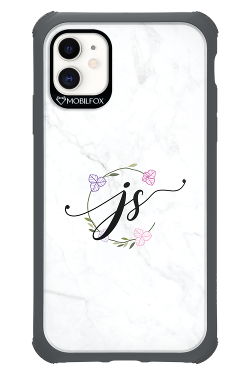 JS Monogram White - Apple iPhone 11