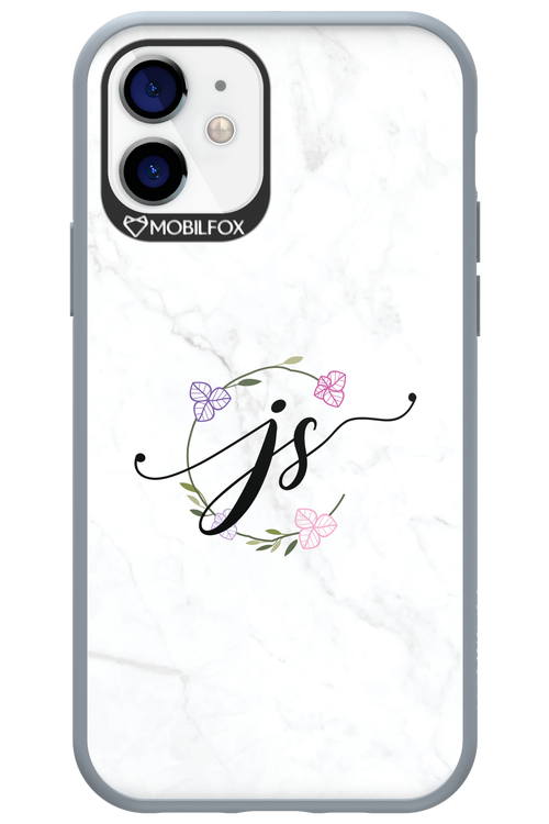 JS Monogram White - Apple iPhone 12