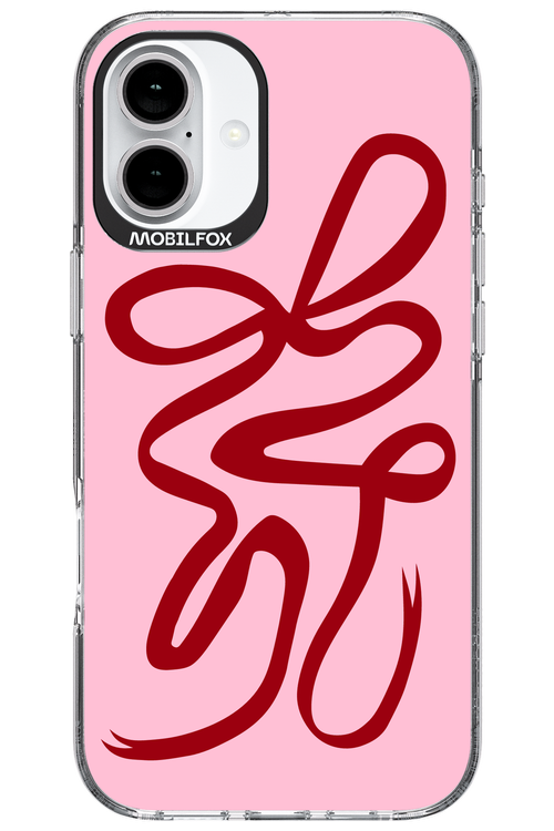 Burgundy Bow - Apple iPhone 16 Plus