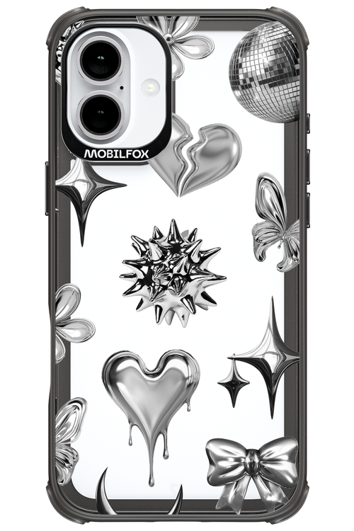 Silver Zone Transparent - Apple iPhone 16 Plus