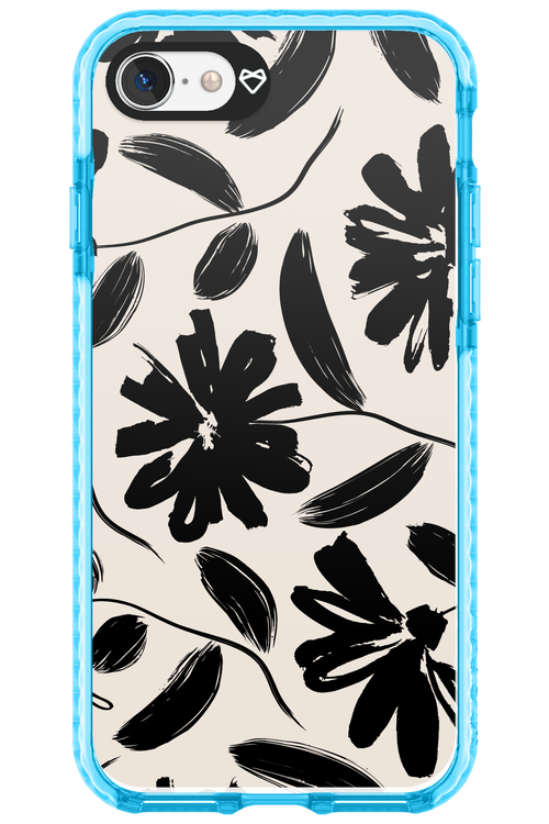 Monochrome Flowerss 2.0 - Apple iPhone 8