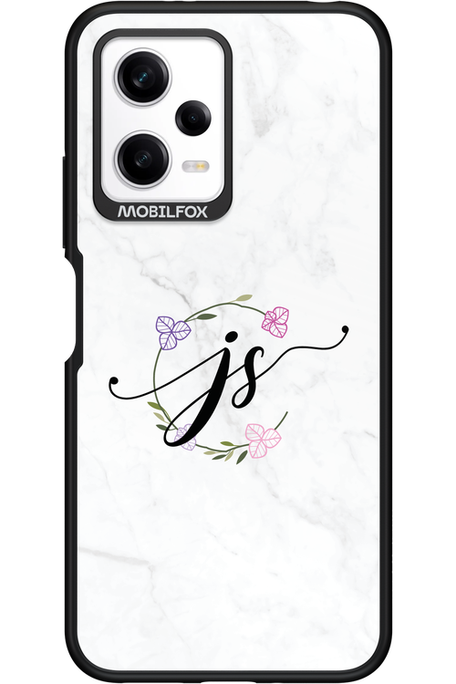 JS Monogram White - Xiaomi Redmi Note 12 5G