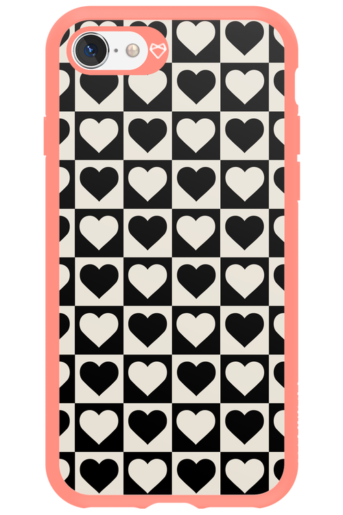 Checkered Heart - Apple iPhone SE 2022