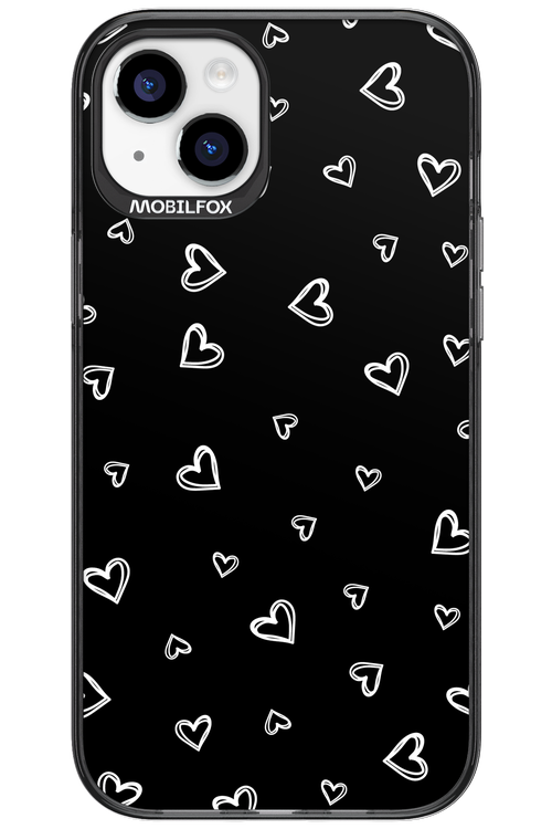 Monochrome Hearts 2.0 - Apple iPhone 15 Plus