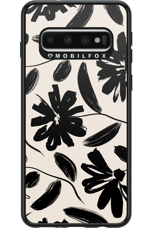 Monochrome Flowerss 2.0 - Samsung Galaxy S10