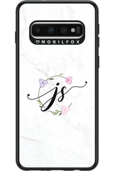 JS Monogram White - Samsung Galaxy S10