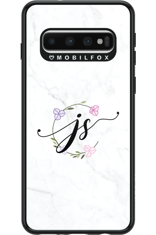 JS Monogram White - Samsung Galaxy S10