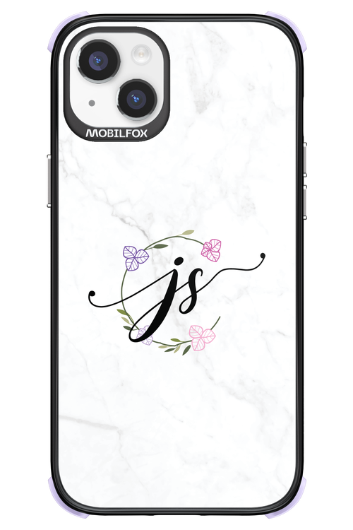 JS Monogram White - Apple iPhone 14 Plus
