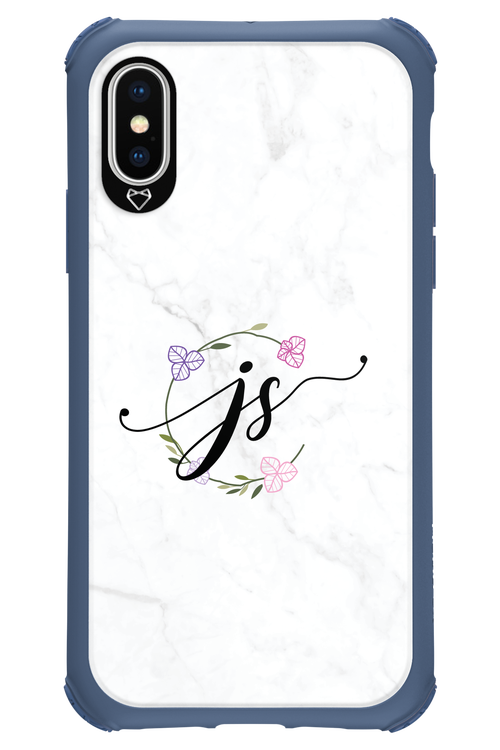 JS Monogram White - Apple iPhone X