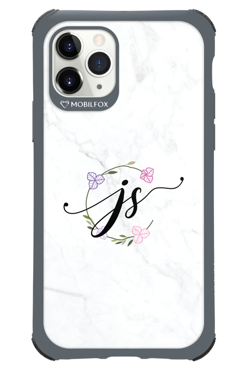 JS Monogram White - Apple iPhone 11 Pro