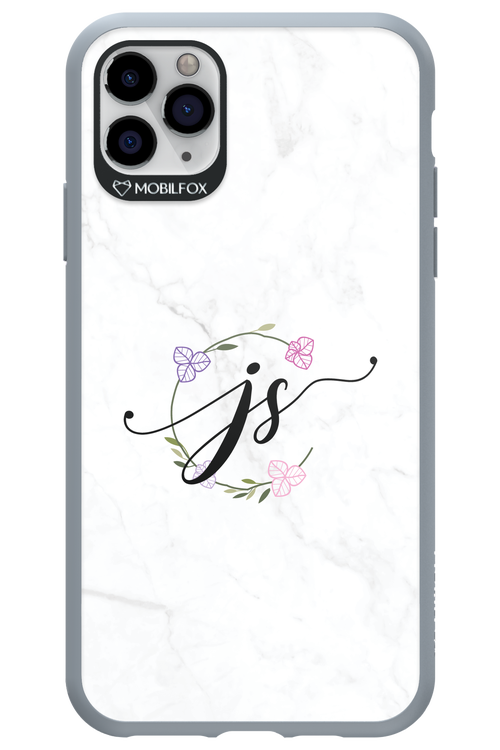 JS Monogram White - Apple iPhone 11 Pro Max