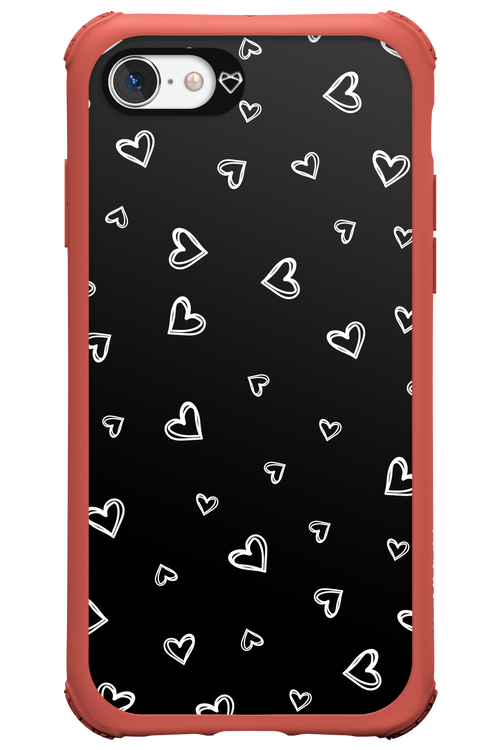 Monochrome Hearts 2.0 - Apple iPhone 7
