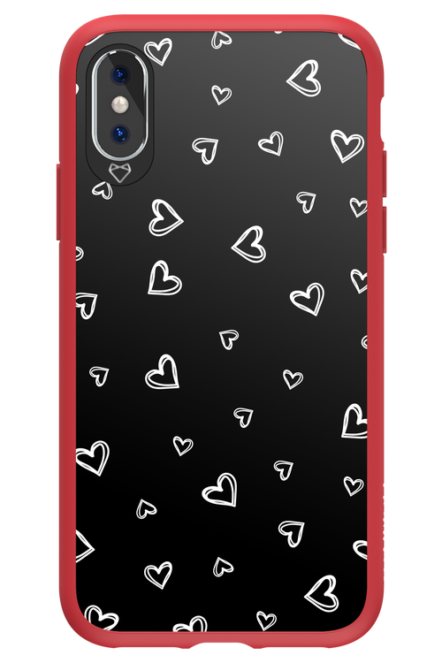 Monochrome Hearts 2.0 - Apple iPhone XS