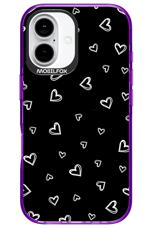 Monochrome Hearts - Apple iPhone 16