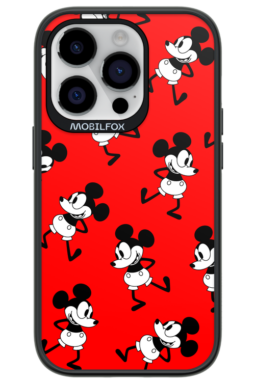 Iconic Mouse (red pattern) - Apple iPhone 14 Pro