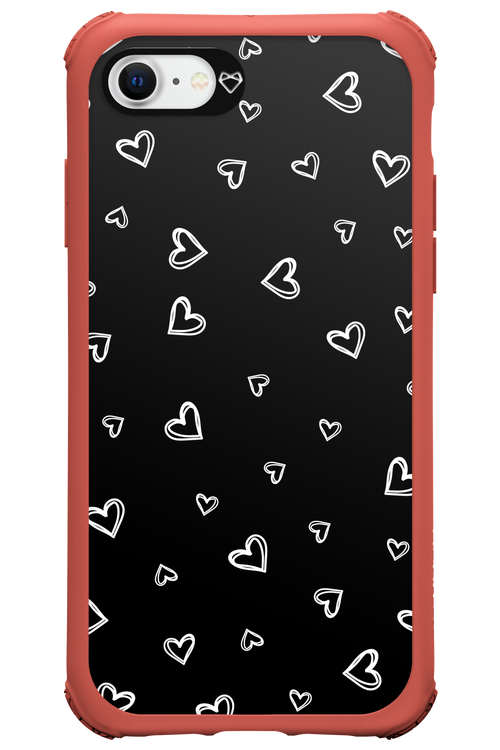 Monochrome Hearts 2.0 - Apple iPhone SE 2022