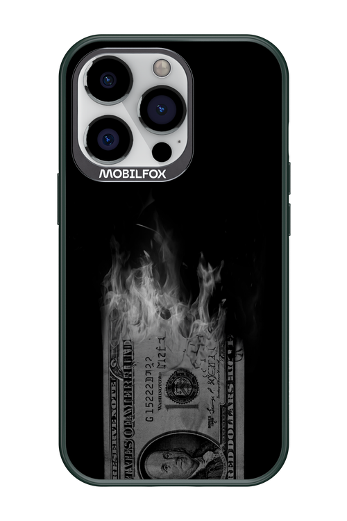 Money Burn B&W - Apple iPhone 13 Pro