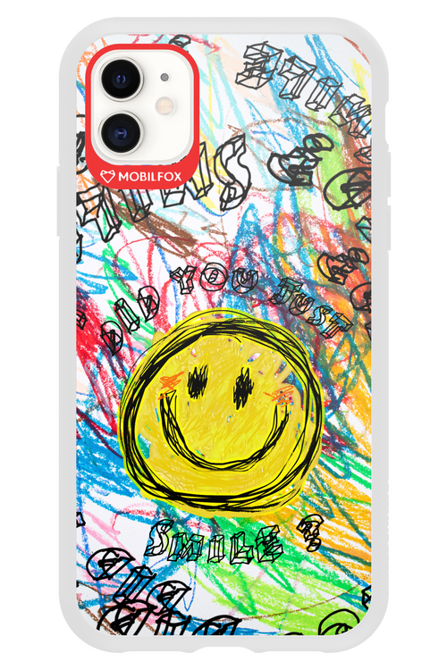 Crayon Smiley Colorful - Apple iPhone 11