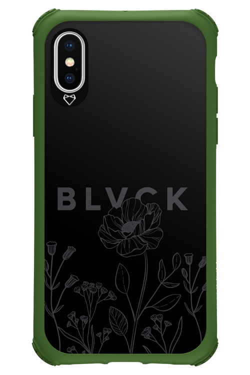 Black Flowers - Apple iPhone XS