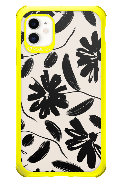 Monochrome Flowerss - Apple iPhone 11