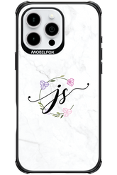 JS Monogram White - Apple iPhone 16 Pro Max