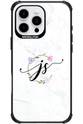 JS Monogram White - Apple iPhone 16 Pro Max