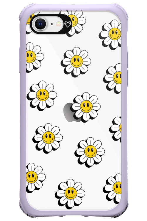 Smiley Flowers Transparent - Apple iPhone SE 2022