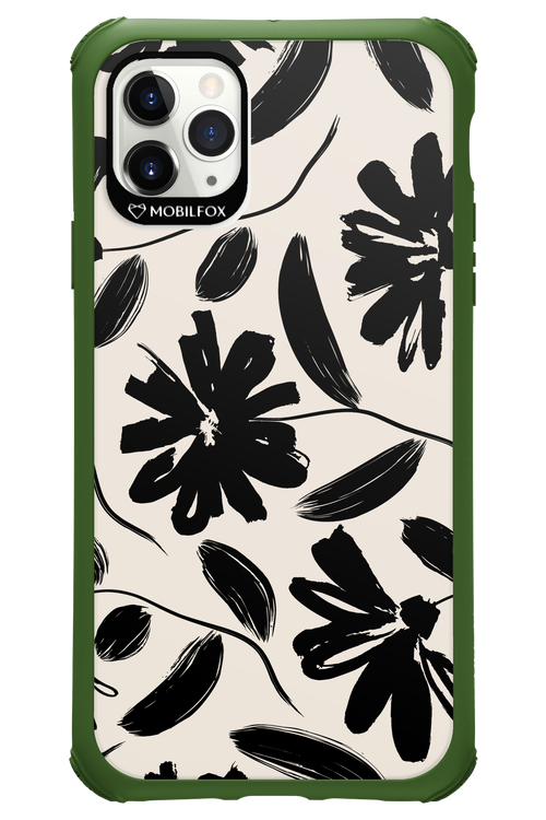 Monochrome Flowerss - Apple iPhone 11 Pro Max