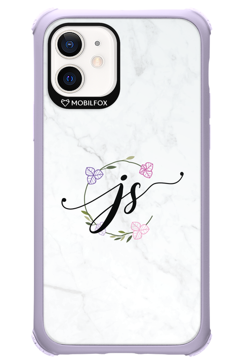 JS Monogram White - Apple iPhone 12