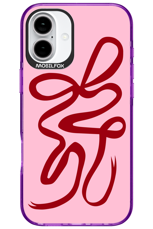 Burgundy Bow - Apple iPhone 16 Plus