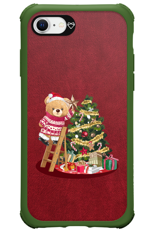 Christmas Bear (Burgundy) - Apple iPhone 8