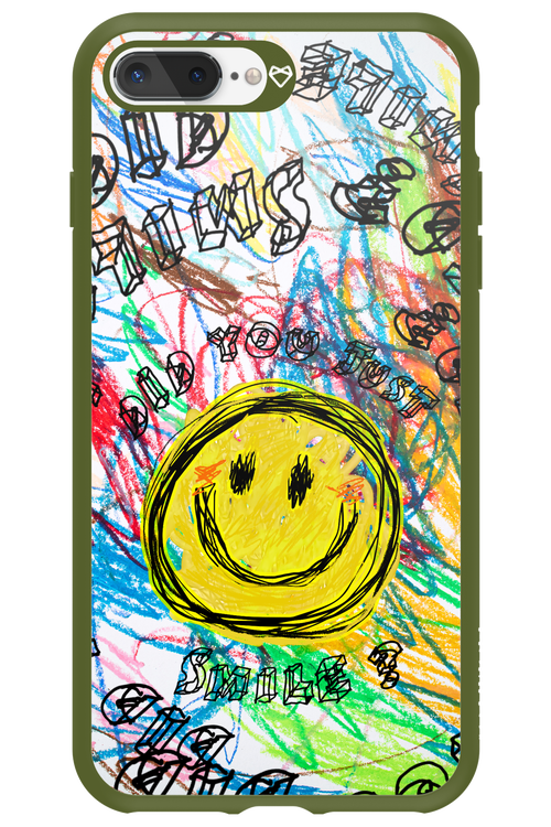 Crayon Smiley Colorful - Apple iPhone 7 Plus