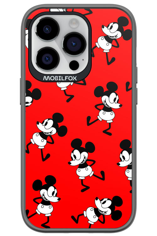 Iconic Mouse (red pattern) - Apple iPhone 14 Pro