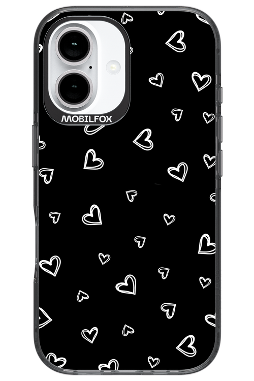 Monochrome Hearts 2.0 - Apple iPhone 16