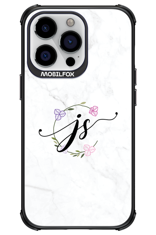 JS Monogram White - Apple iPhone 13 Pro