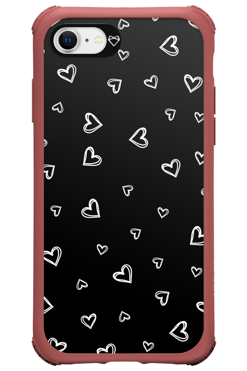 Monochrome Hearts 2.0 - Apple iPhone SE 2022