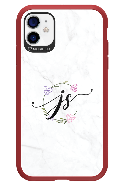 JS Monogram White - Apple iPhone 11