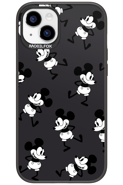 Iconic Mouse (antracite pattern) - Apple iPhone 15 Plus
