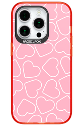 Line Heart Pink - Apple iPhone 15 Pro