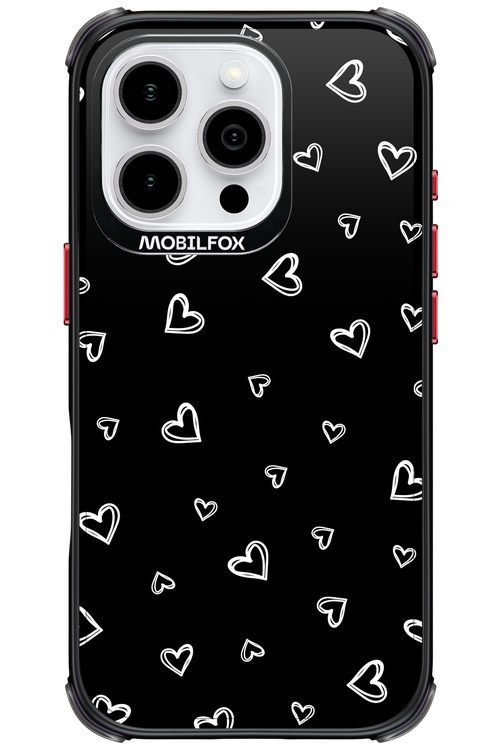 Monochrome Hearts 2.0 - Apple iPhone 16 Pro