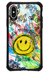 Crayon Smiley Colorful - Apple iPhone X