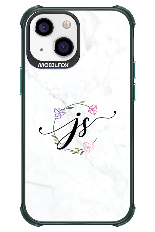 JS Monogram White - Apple iPhone 13 Mini