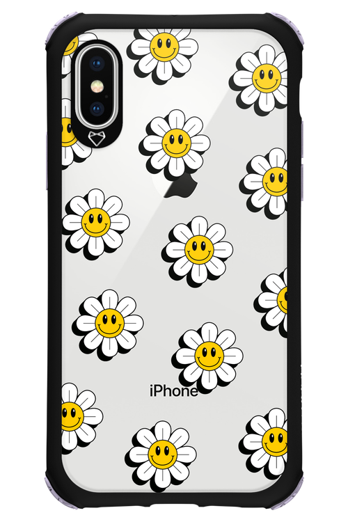 Smiley Flowers Transparent - Apple iPhone XS