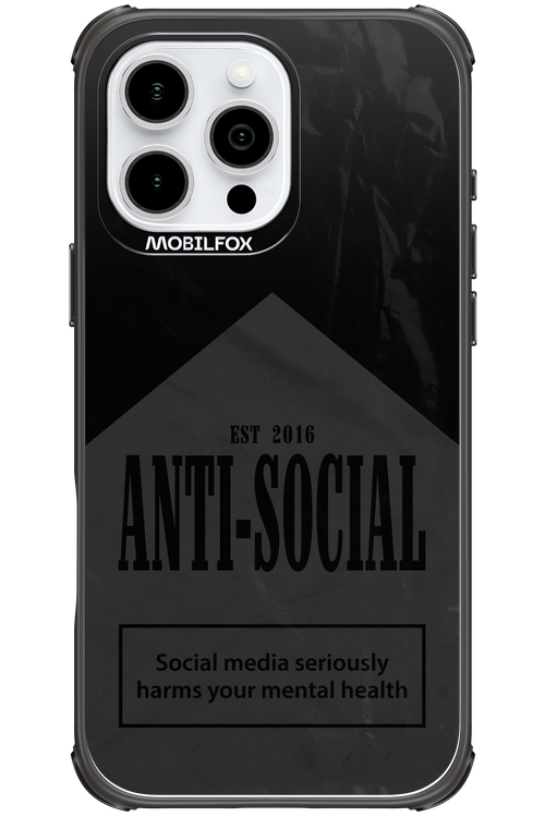 ANTI-SOCIAL (BLVCK) 2.0 - Apple iPhone 16 Pro Max